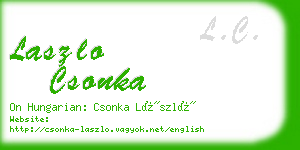 laszlo csonka business card